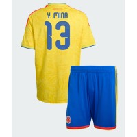 Stroje piłkarskie Kolumbia Yerry Mina #13 Koszulka Podstawowej dla dzieci MŚ 2026 Krótki Rękaw (+ szorty)